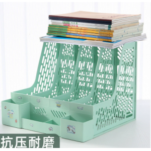 加厚文件架多层四栏文件框办公用品大容量资料架书立文件收纳架