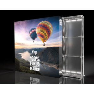 拉网展架灯箱展会背景墙LED展示架折叠背景墙展会发光快幕秀