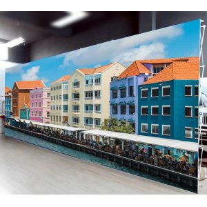 背景墙拉网展架铝合金板展示架展板架签到墙便携折叠广告架横幅