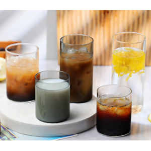 高硼硅玻璃水杯子定制耐高温泡茶杯牛奶早餐家用